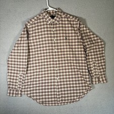 Ralph Lauren Button Down Shirt Men s Size Large Classic Fit Plaid Long Sleeve