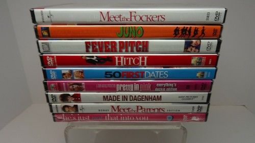 COMEDY DVD MOVIES LOT - PRETTY IN PINK - 50 FIRST DATES - JUNO -MORE -NEW SEALED