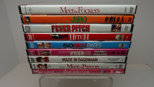 COMEDY DVD MOVIES LOT - PRETTY IN PINK - 50 FIRST DATES - JUNO -MORE -NEW SEALED - Picture 1 of 5