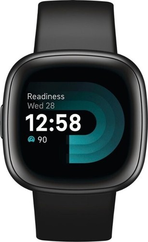Fitbit - Versa 4 Fitness Smartwatch - Graphite FB523BKBK-US