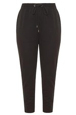 Womens Plus Sized Joggers Ladies Black Casual Sweatpants Baggy Cuffed Bottoms