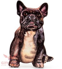 Wooden refrigerator or fridge dog magnet of French Bulldog