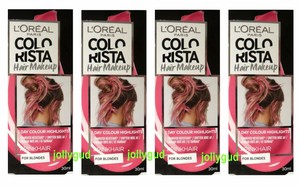 4 X L Oreal Paris Colorista Hair Makeup Pink Hair 1 Day Colour Ebay