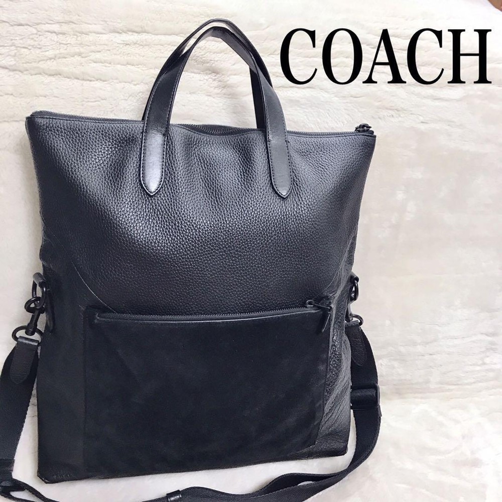 Coach Tote Bag Manhattan Foldover Patchwork Excellent+ Used