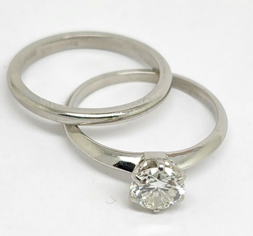 VINTAGE TIFFANY \u0026 CO PLATINUM 0.65 CT 