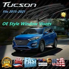 Window Visor Out-Channel Vent Rain Shade Deflector For 2016-2021 Hyundai Tucson