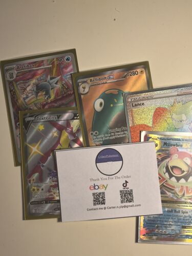 Pokemon Lot 5 Cards GOD PACK ALL Holo,EX,V,V Max Alt Arts Full Arts Secret - 第 1/4 張圖片