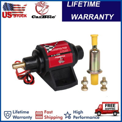 #ad 2 3 PSI 28 GPH Low Pressure Electric Inline Fuel Pump Carburetor Gas Universal $24.99