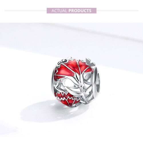 Voroco Charm Donna Fai da Te 100% Argento Sterling Smalto Garofano Perlina per Bracciale - Foto 10 di 11