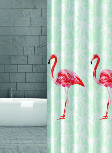 Tissu Rideau Flamingo Rouge / Orange Menthe 240x180 CM 240 Large X 180 CM Haut - Photo 1/2