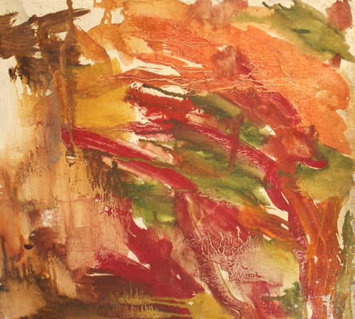 VINTAGE OIL PAINTING ABSTRACT EXPRESSIONISM - Picture 6 of 11