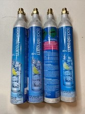 Soda Stream 60L CO2 Cylinder Empty LOT OF 4 PIECES Sodastream USED