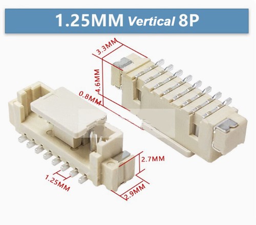 MX1.25MM Horizontal/Vertical SMD Sockets With/Without Cover 2P/3P/4P/5P/6P-16P - Picture 28 of 44