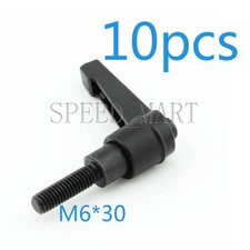 10 pcs Machinery M6 x 30mm Threaded Knob Adjustable Handle Clamping Lever