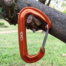 10X Outdoor Carabiner Schnalle 4mm Heavy Duty Safe Clip Climbing Hammock Kit