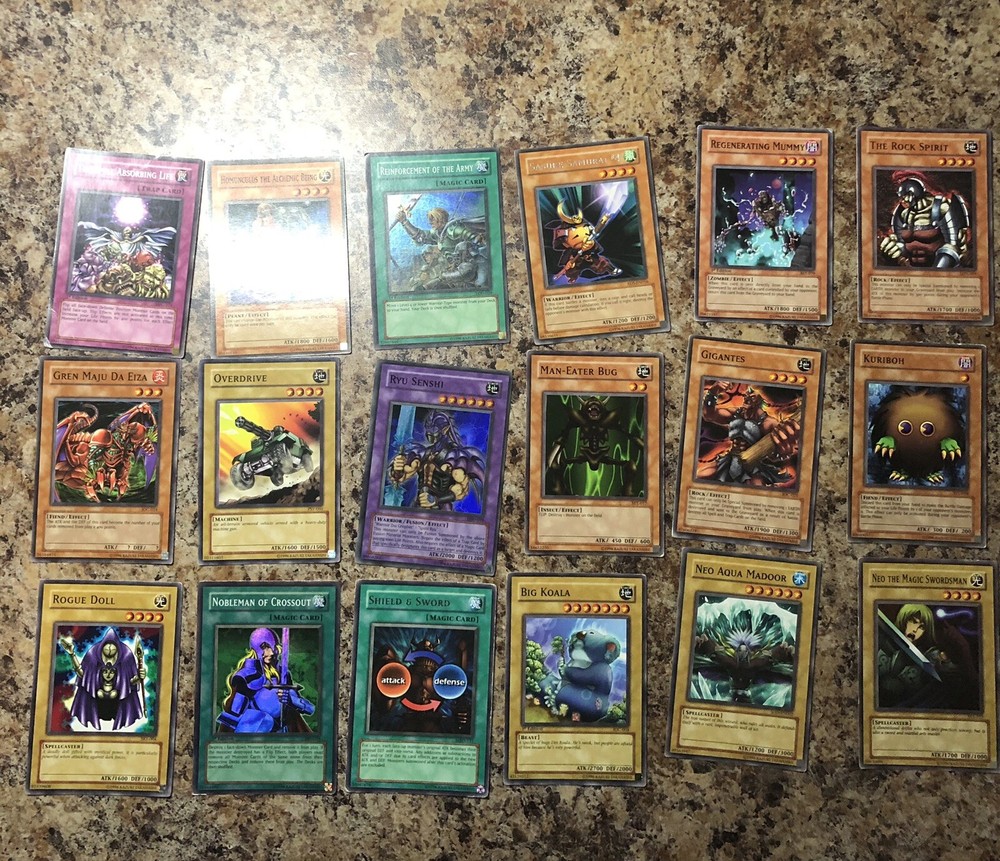 Vintage 1996 Yu-Gi-Oh TCG Card Bulk Lot Of 55 Cards