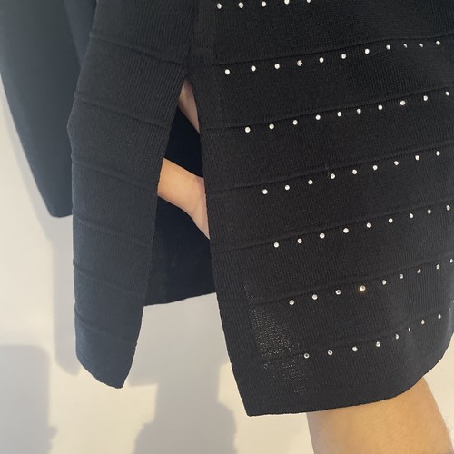 Exclusively Misook Black Embellished Zip Up Cardigan With Crystals Size XS EUC - Picture 4 of 10