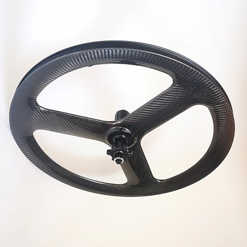 Tri Spokes Carbon Wheels 20Inch 451 Road Bike Wheelset V/Disc Brake 6 Bolts Hub - Picture 21 of 28
