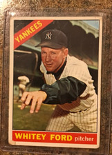 1966 Topps Whitey Ford #160 NY New York Yankees HOF Vintage Baseball Card MLB