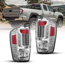 Pair Led Tail Lights For 2016-2023 Toyota Tacoma Red Drl Clear Rear Brake Lamps
