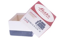   LEICA R LEICAFLEX SUMMICRON-R 50MM 11228 EMPTY MAKERS BOX ONLY READ, NO LENS 