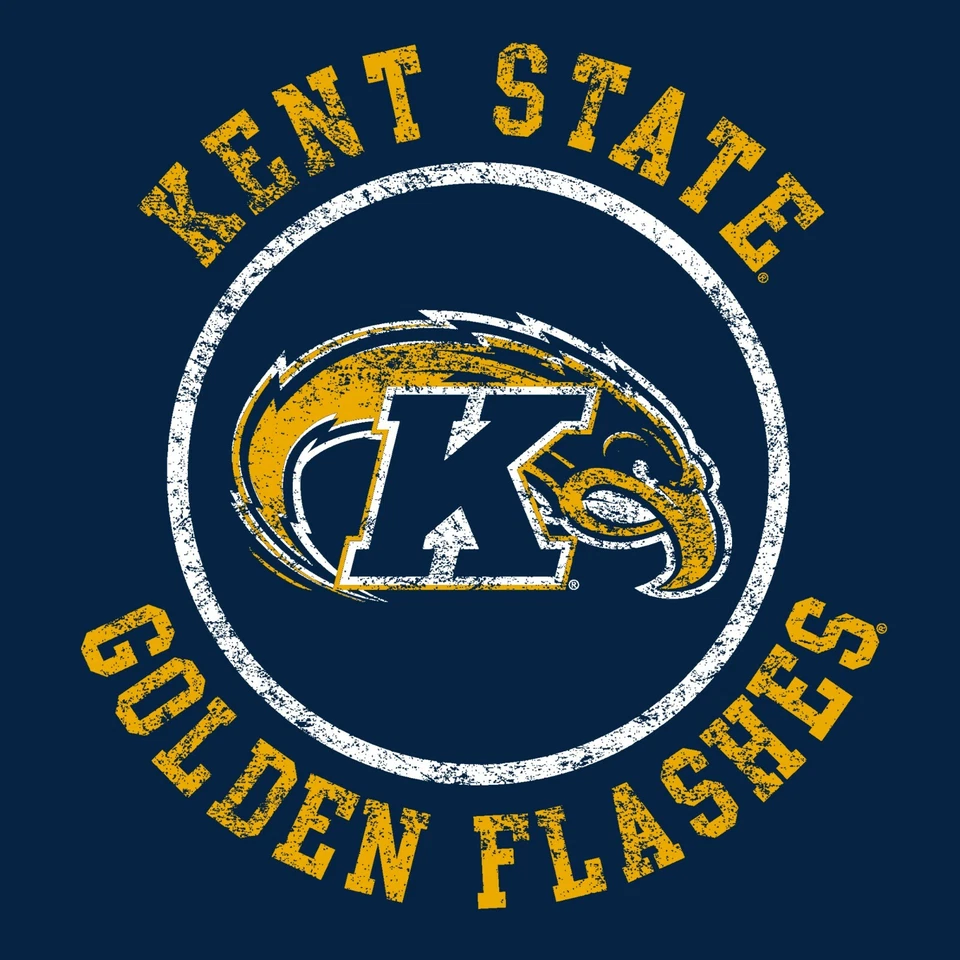 Kent State Golden Flashes Distressed Circle Logo T-Shirt - Navy - Image 2 of 4
