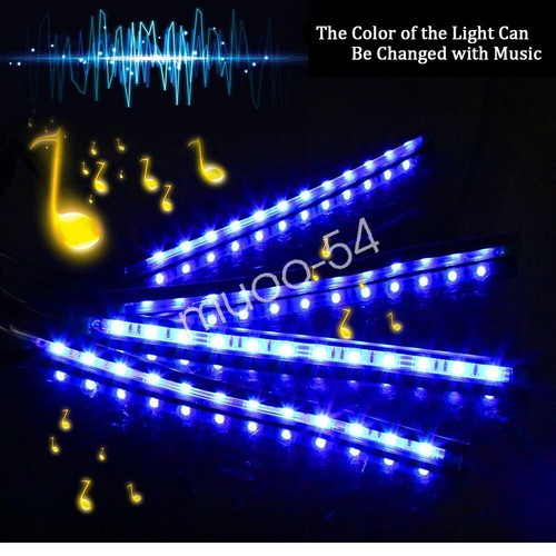 4x Music 36 LED RGB Strips Atmosphere Car Interior Decorate Light Waterproof USB - Picture 3 of 12