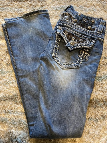 27 Boot Cut Jeans Rhinestone Pockets | eBay