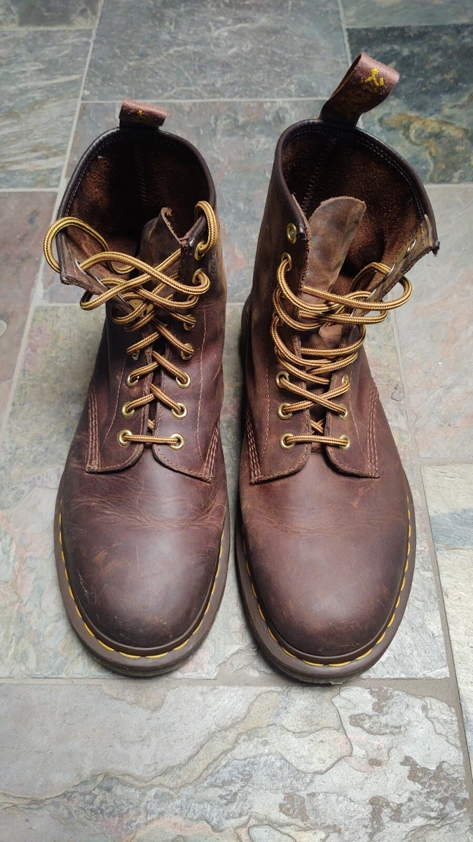 dr. martens US mens 9 womens 11 unisex 1460 crazy horse brown leather boots