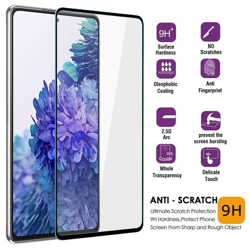 Full Coverage Tempered Glass Screen Protector Guard For Samsung Galaxy S20 FE 5G - Picture 40 of 48