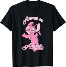 Disney Lilo  Stitch Angel Always An Angel Black T-Shirt