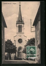 CPA Denicé, L´Eglise 1912 
