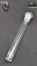 5.5" 6 Cut Glass Water Pipe Downstem 18MM Male to 14MM Female Opening