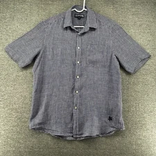 Vilebrequin Short Sleeve Shirt Size Medium Casual Gingham Blue