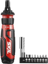 Rechargeable 4V Cordless Screwdriver with Circuit Sensor - 9pcs Bit Set Included
