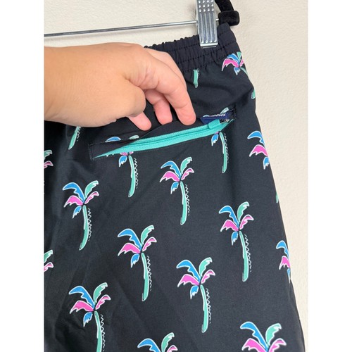 NEW Chubbies The Havana Nights Swim Trunks Youth XL 18/20 Palm Tree Print Black - Picture 11 of 11