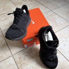 Nike Mens Black Mesh Lace-Up Low Top Athletic...