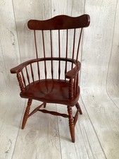 Doll / Teddy Chair 36cm Tall Wooden Windsor Style Spindle Back  mahogany colour 