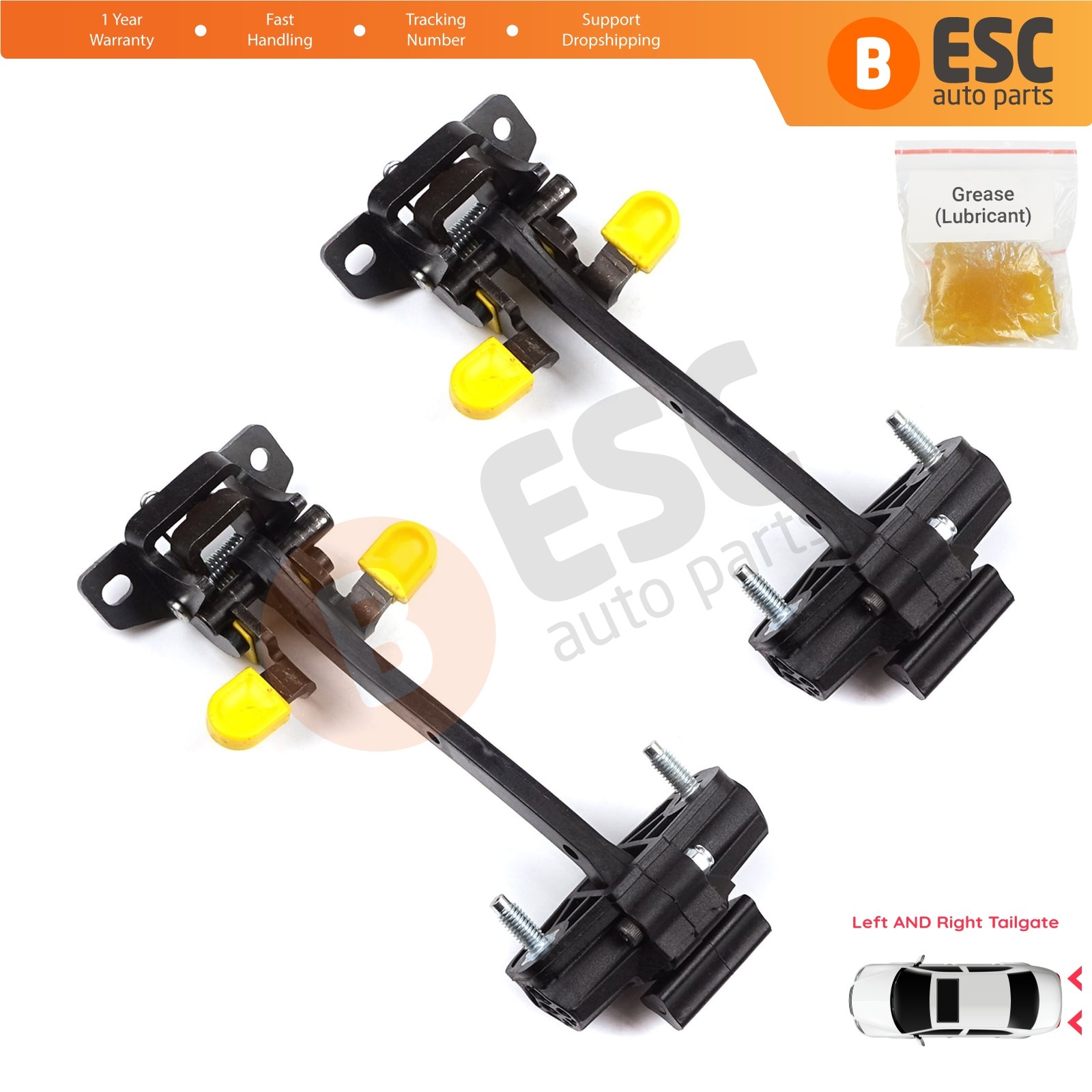 2X Rear Trunk Door Hinge Stop Check Limiter for Fiat Doblo 263 Opel Combo D