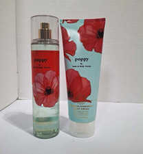 Bath Body Works Poppy Mist 8 fl oz Body Cream 8 oz Set