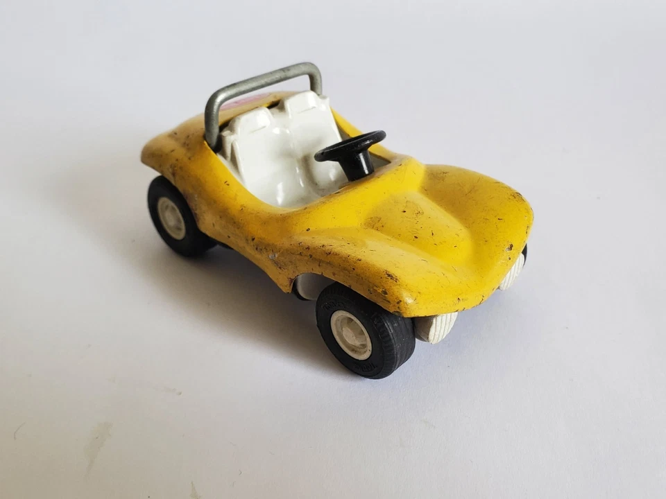 Lotto 3 Veicoli Miniatura Tonka Metallo Vintage 9 CM Dont Buggy Gialla & 2 - Immagine 4 di 4