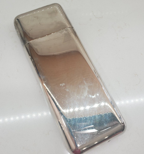 3-Finger Cigar Case Silverplated Triple Cigar Case Holder Storage 2-Piece Box