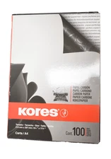 Kores High Quality Carbon Paper Black Sheets For Typewriting 78492 100 Sheets A4