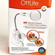 OttLite LED Magnifier Lamp Clip-On / Mount Flexible Craft Hobby Light New