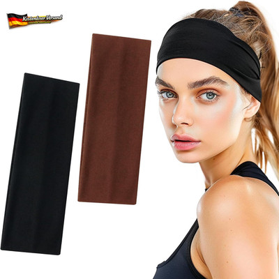 Sularpek 2 Stück Haarbänder, Breites Haarband, Elastic Headband, Anti-Rutsch Sti