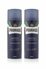 2 Pack | PRORASO Shaving Foam | Protective and Moisturising | 2 x Can 300ml 24.92 per litre