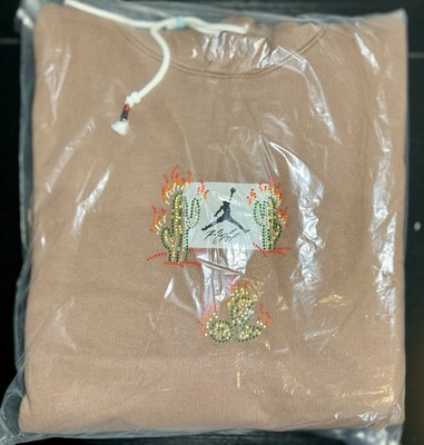 Travis Scott X Jordan Flight Graphic Hoodie Archaeo Brown DO4093-256 Brand New L