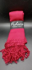Pashmina By Ashley Cooper Approx. 2' 3.5" X 6' 7.5" Red Wine Color