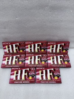 8x SONY High Fidelity HF 90 Audiokassette 1999 SEALED NEU & OVP TOP High End  