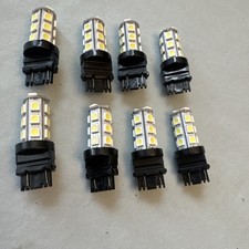 8pcs 3157 3156 18smd Led Reverse Tail Brake Turn Signal Light Bulbs 6000k White